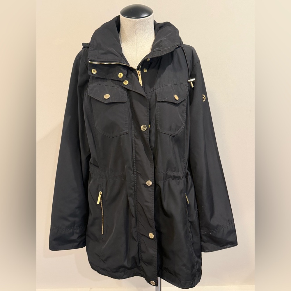 Women's Black Hooded Michael KorsJacket